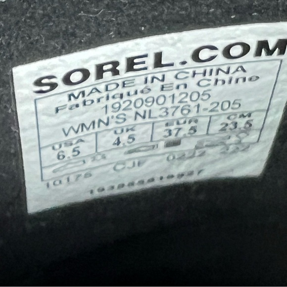 Sorel Joan Of Arctic Wedge II Leather Buckle Booties 6.5M Blackened Brown $235 - Picture 7 of 10